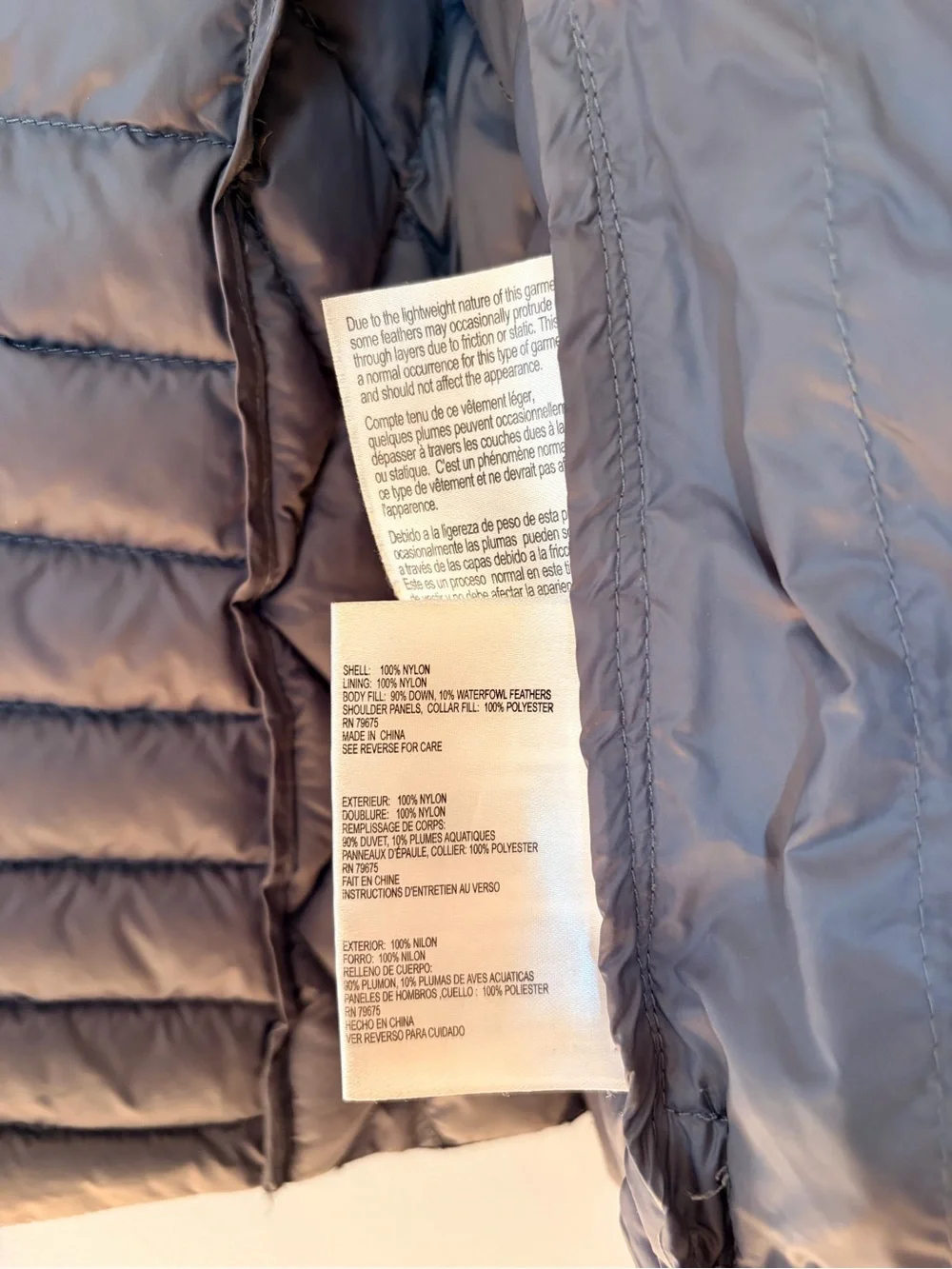 Michael Kors Women's Navy Blue Packable Down-Blend Puffer Vest